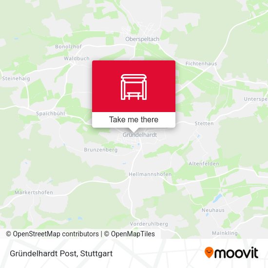 Карта Gründelhardt Post