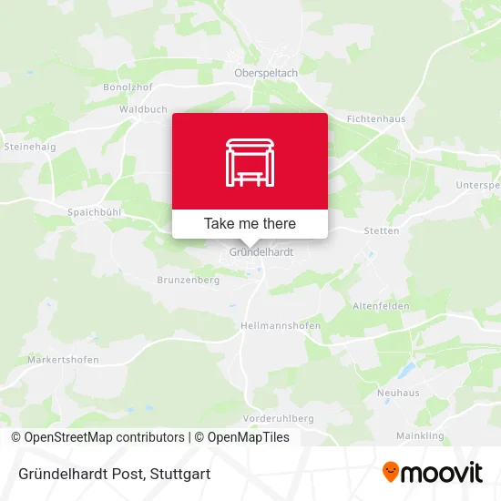 Карта Gründelhardt Post