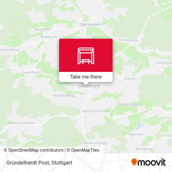 Карта Gründelhardt Post