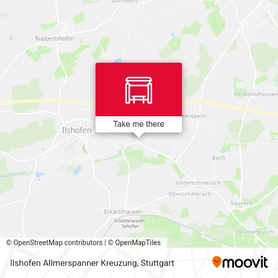Карта Ilshofen Allmerspanner Kreuzung