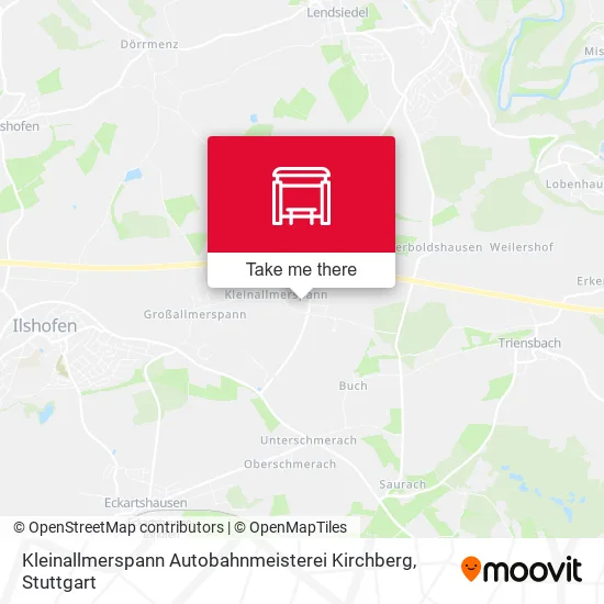 Карта Kleinallmerspann Autobahnmeisterei Kirchberg
