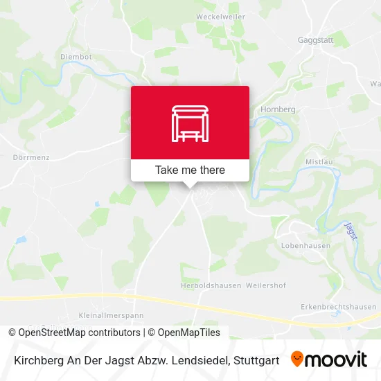 Карта Kirchberg An Der Jagst Abzw. Lendsiedel