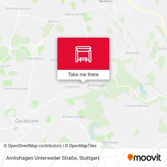 Карта Amlishagen Unterweiler Straße