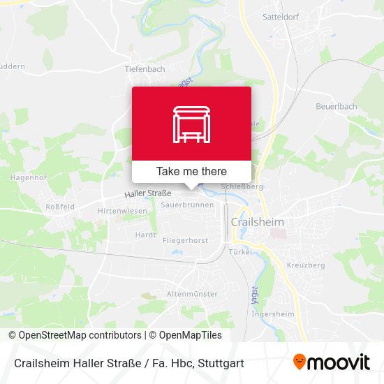Crailsheim Haller Straße / Fa. Hbc map