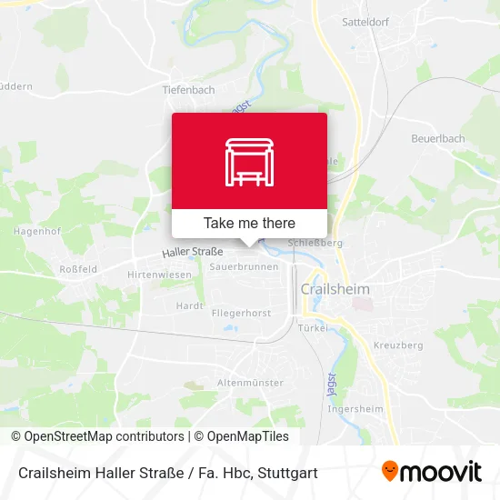 Карта Crailsheim Haller Straße / Fa. Hbc