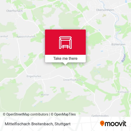 Карта Mittelfischach Breitenbach