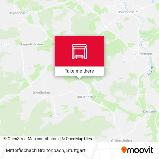 Карта Mittelfischach Breitenbach