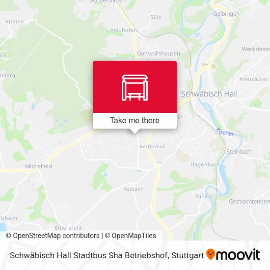 Schwäbisch Hall Stadtbus Sha Betriebshof map