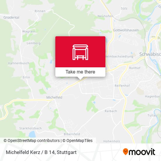 Карта Michelfeld Kerz / B 14