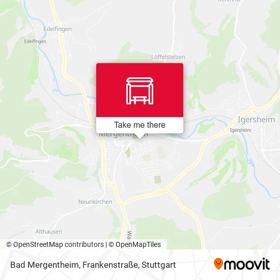 Карта Bad Mergentheim, Frankenstraße