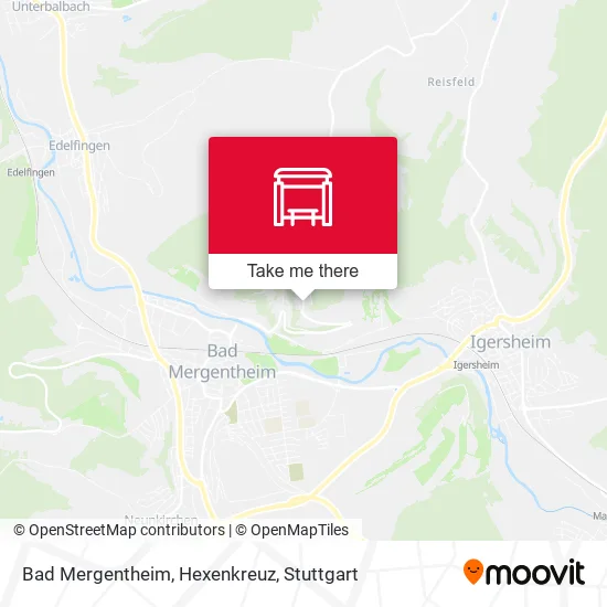 Карта Bad Mergentheim, Hexenkreuz