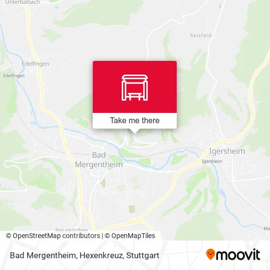 Карта Bad Mergentheim, Hexenkreuz