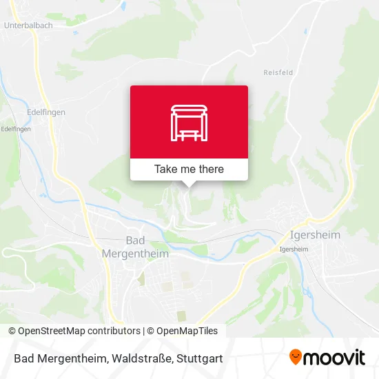 Карта Bad Mergentheim, Waldstraße