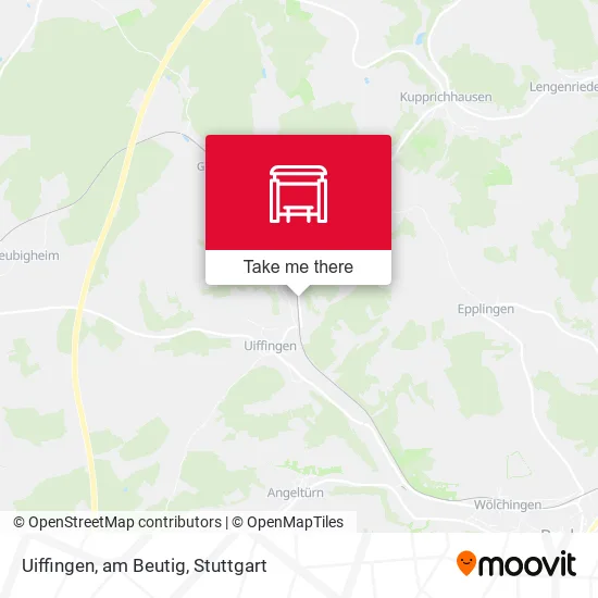 Карта Uiffingen, am Beutig
