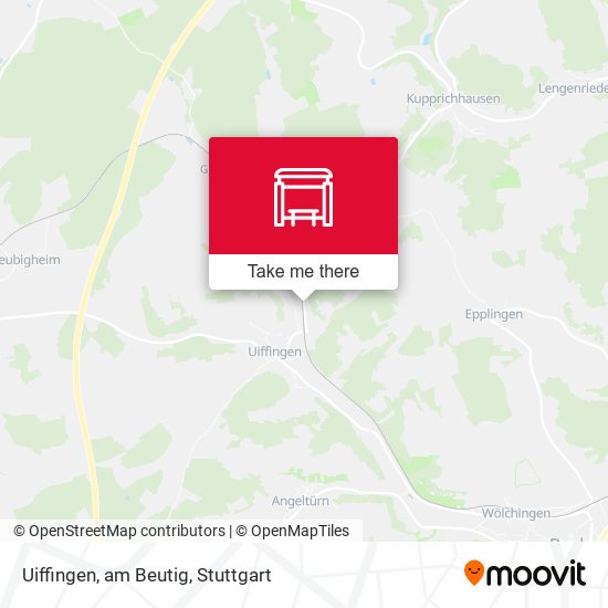 Uiffingen, am Beutig map