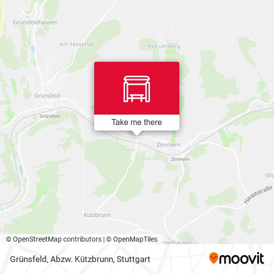 Grünsfeld, Abzw. Kützbrunn map
