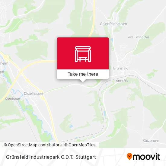 Карта Grünsfeld,Industriepark O.D.T.