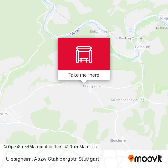 Uissigheim, Abzw Stahlbergstr map