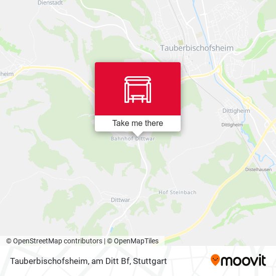 Карта Tauberbischofsheim, am Ditt Bf