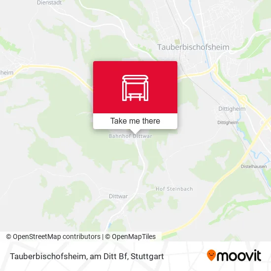 Tauberbischofsheim, am Ditt Bf map
