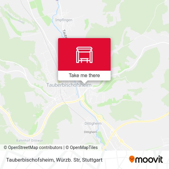 Tauberbischofsheim, Würzb. Str map