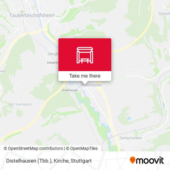 Distelhausen (Tbb.), Kirche map