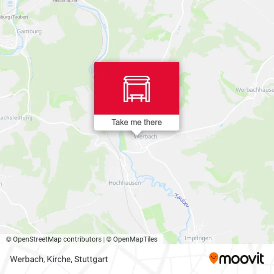 Карта Werbach, Kirche