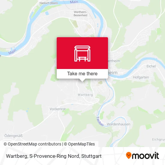 Карта Wartberg, S-Provence-Ring Nord