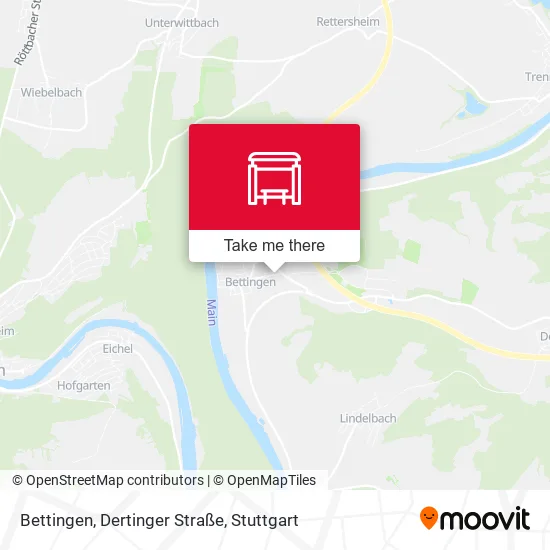 Карта Bettingen, Dertinger Straße