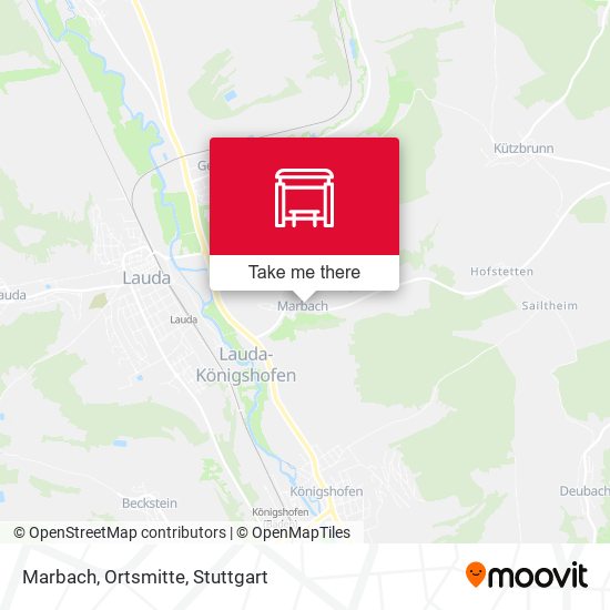 Карта Marbach, Ortsmitte