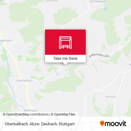 Oberbalbach, Abzw. Deubach map