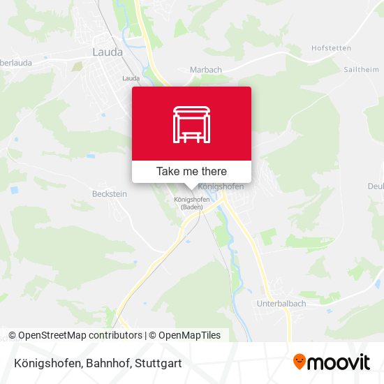 Königshofen, Bahnhof map