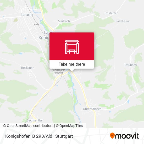 Königshofen, B 290/Aldi map