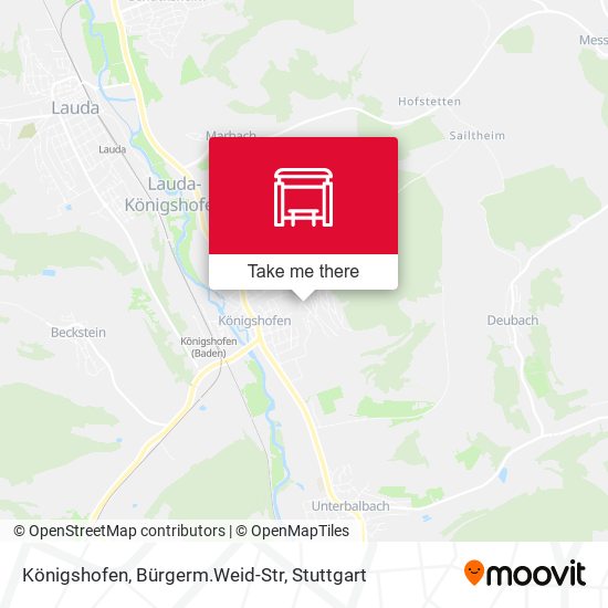 Königshofen, Bürgerm.Weid-Str map
