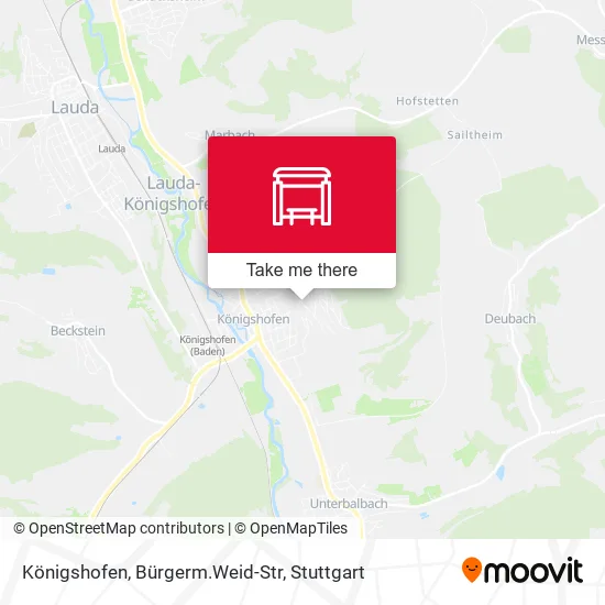 Карта Königshofen, Bürgerm.Weid-Str