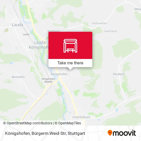 Карта Königshofen, Bürgerm.Weid-Str