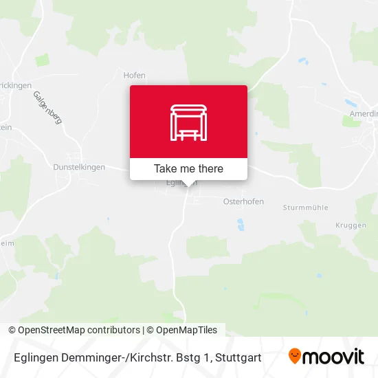 Карта Eglingen Demminger- / Kirchstr. Bstg 1