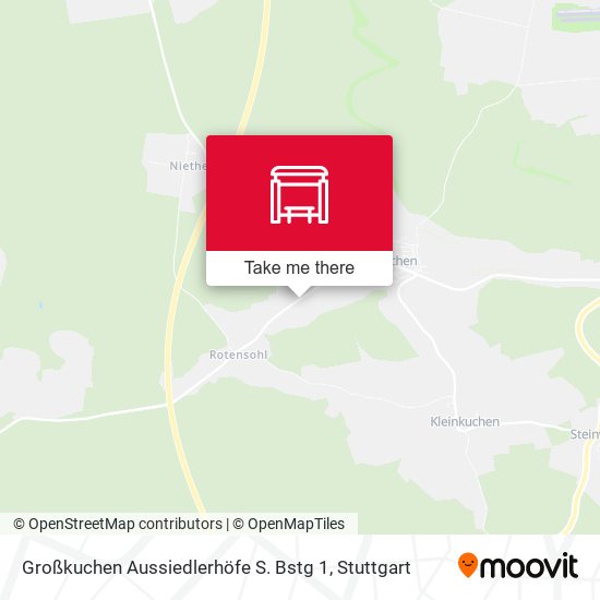 Großkuchen Aussiedlerhöfe S. Bstg 1 map