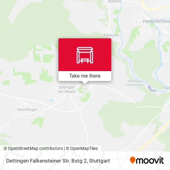 Карта Dettingen Falkensteiner Str. Bstg 2