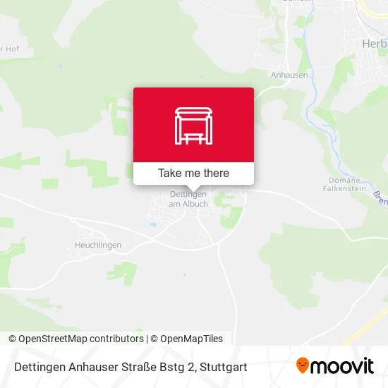 Карта Dettingen Anhauser Straße Bstg 2