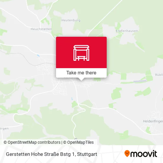 Карта Gerstetten Hohe Straße Bstg 1