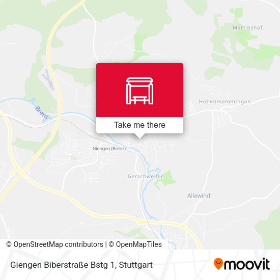 Giengen Biberstraße Bstg 1 map