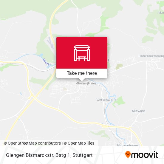 Карта Giengen Bismarckstr. Bstg 1