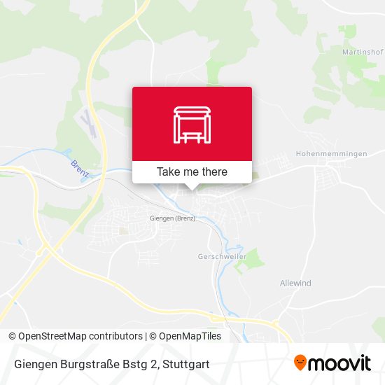 Giengen Burgstraße Bstg 2 map