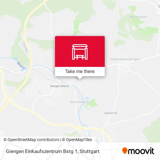 Карта Giengen Einkaufszentrum Bstg 1