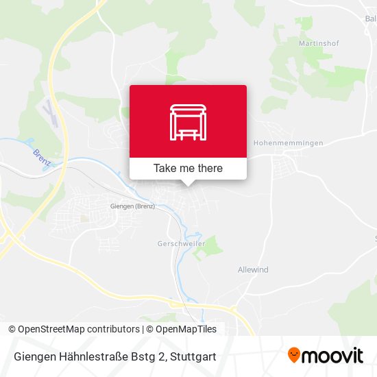 Giengen Hähnlestraße Bstg 2 map