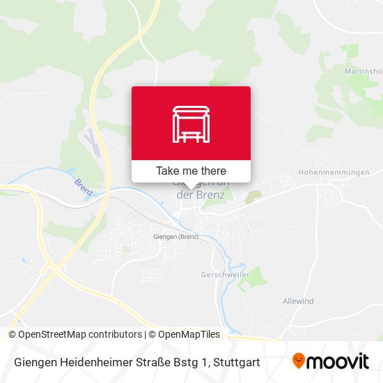 Giengen Heidenheimer Straße Bstg 1 map