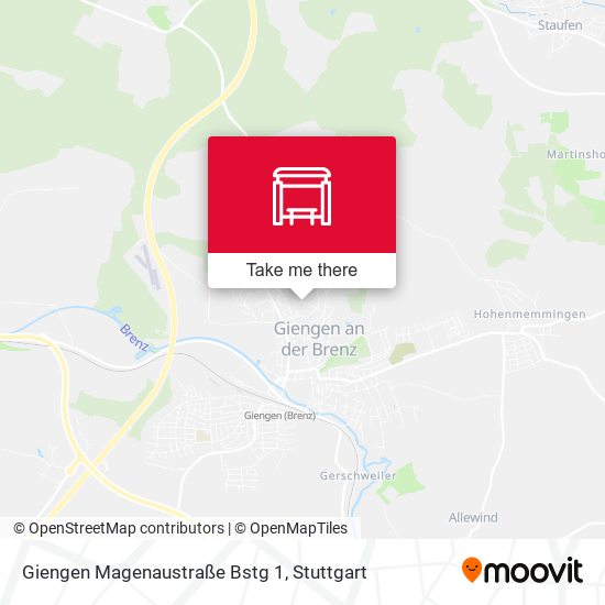 Giengen Magenaustraße Bstg 1 map