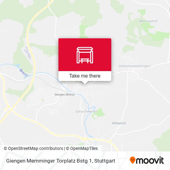Giengen Memminger Torplatz Bstg 1 map