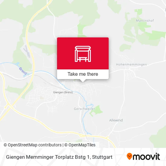 Карта Giengen Memminger Torplatz Bstg 1